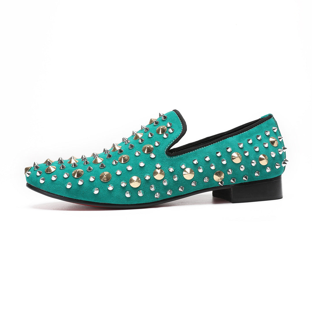 2024 new breathable beanie shoes men's summer casual street canvas lazy driving one pedal low-top shoes rhinestones