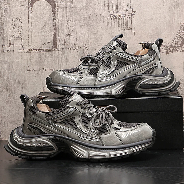 Men's 2026 New Height-Increasing Platform Breathable Retro Casual Dad Shoes