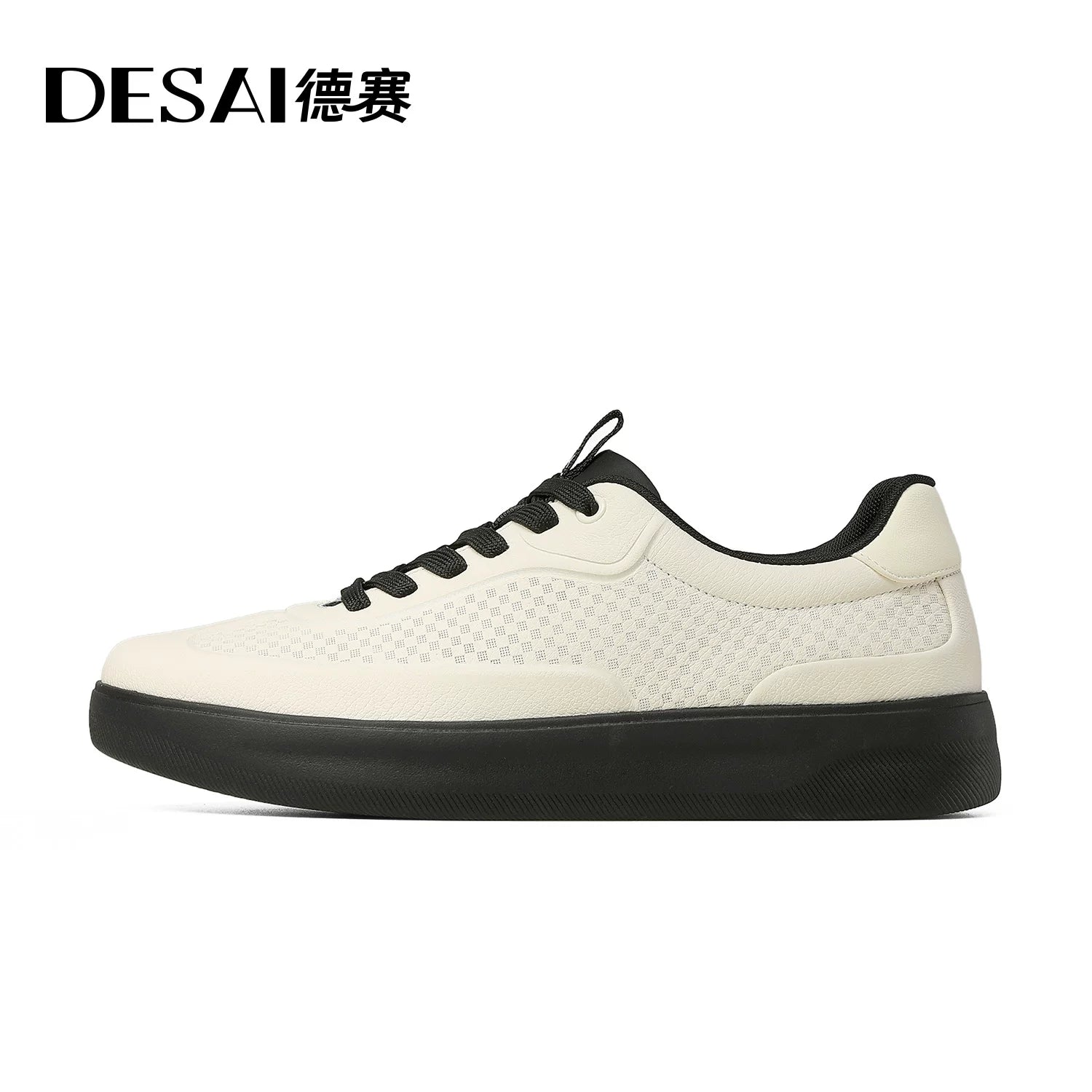 Men's Genuine Leather Skate Shoes, Breathable
