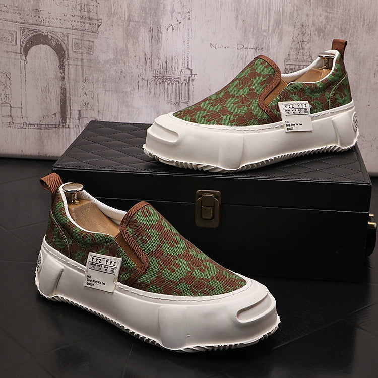 Loafers, men's fashion slip-ons, slip-ons, casual shoes, thick-sole, heightened, breathable, summer men's shoes, men's single shoes