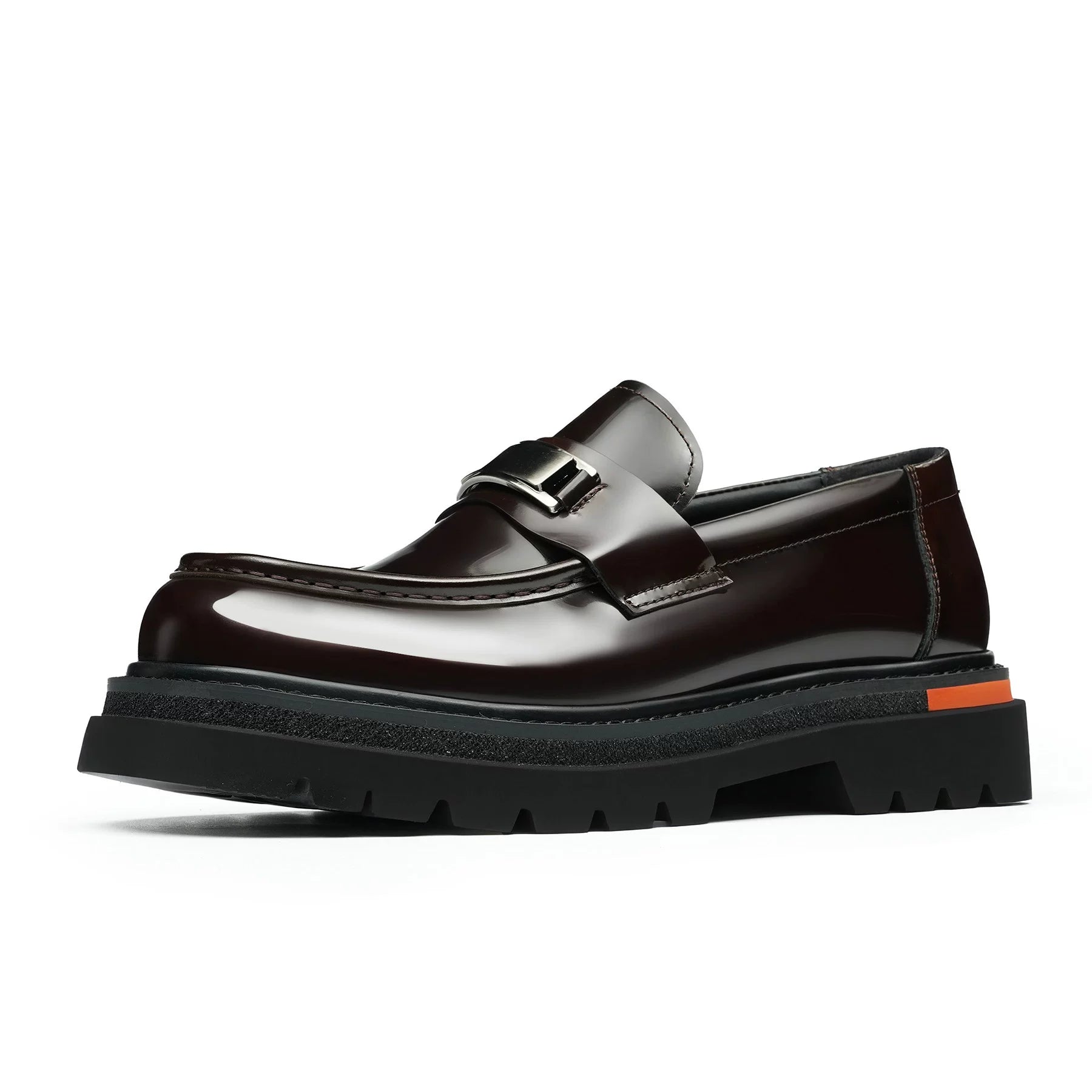 Men's Genuine Leather Loafers, Height Increasing, Thick Sole