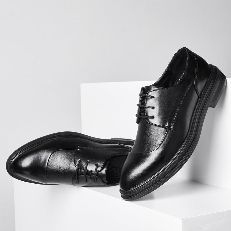 New men's pointed-toe leather shoes - korean style, trendy formal & business casual, plus size, brit