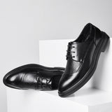 New men's pointed-toe leather shoes - korean style, trendy formal & business casual, plus size, brit