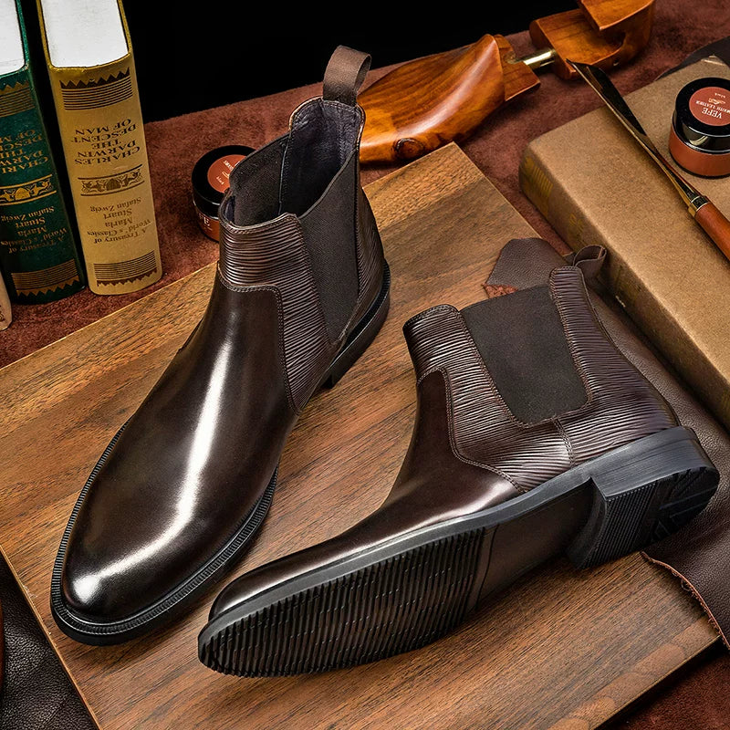 Men's Genuine Leather Martin Boots, British Style