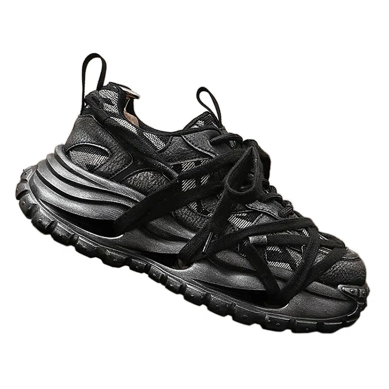 Men's 2026 Spring New Platform Lace-Up Low-Top Retro Dad Shoes