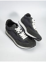 Gray feather argan shoes european station spring and summer new arrival soft breathable leather sports shoes handmade retrocasual board shoes