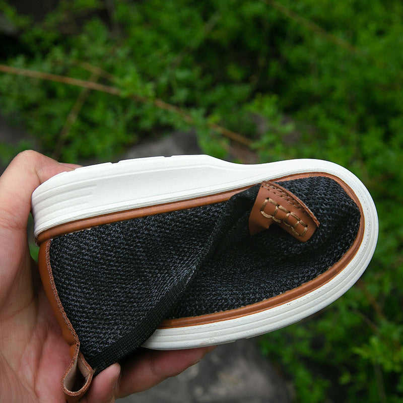 Men's Leather Loafers - Comfortable Non-Slip Business Shoes 7