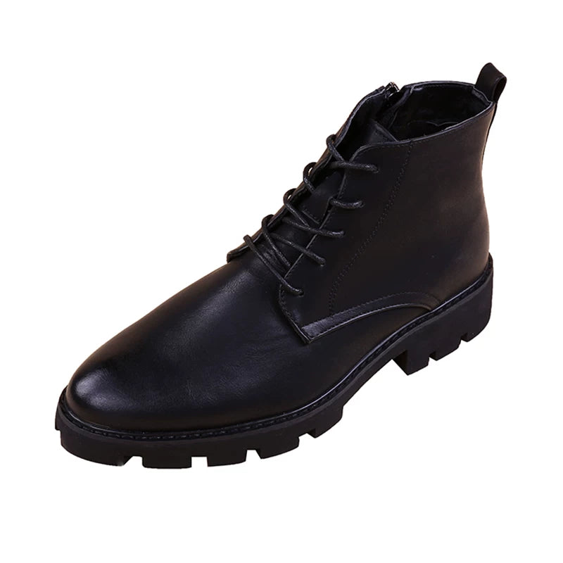 Men's Martin Boots, Height Increasing, Thick Sole
