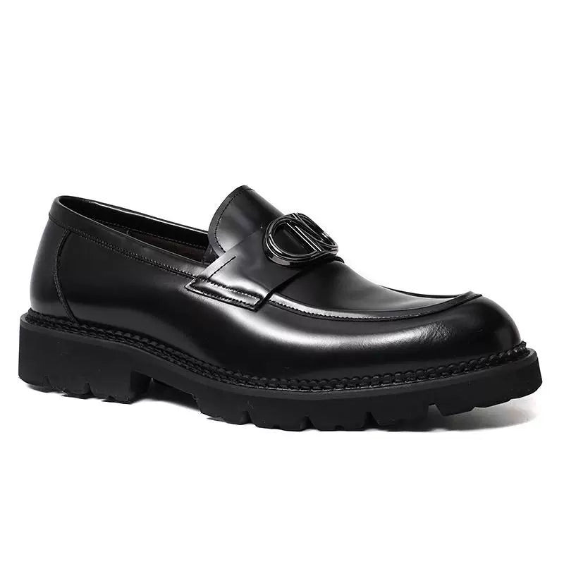 Men's Genuine Leather Loafers, Thick Sole, Breathable