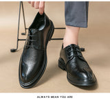 Cross-border 2026 autumn new casual leather shoes fashionable men's business shoes korean style tren