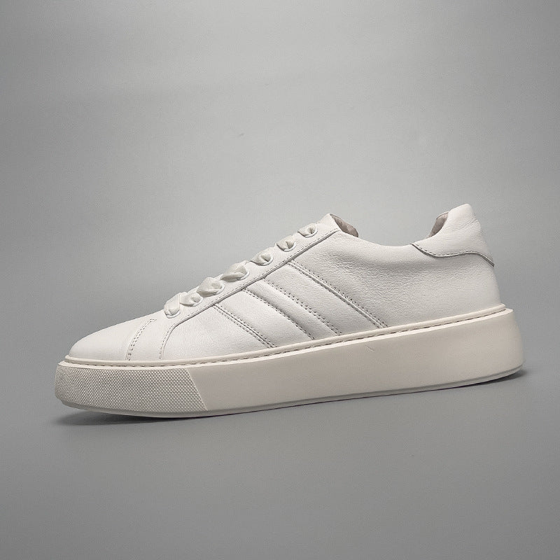 European station guangzhou handmade skate shoes men's new casual shoes chunky sole lightweight breathable versatile high-end white sneakers men's footwear