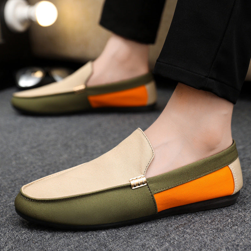 Spring/summer casual sneakers, trendy loafers, men's slip-ons, moccasins, one-step shoes, men's foot