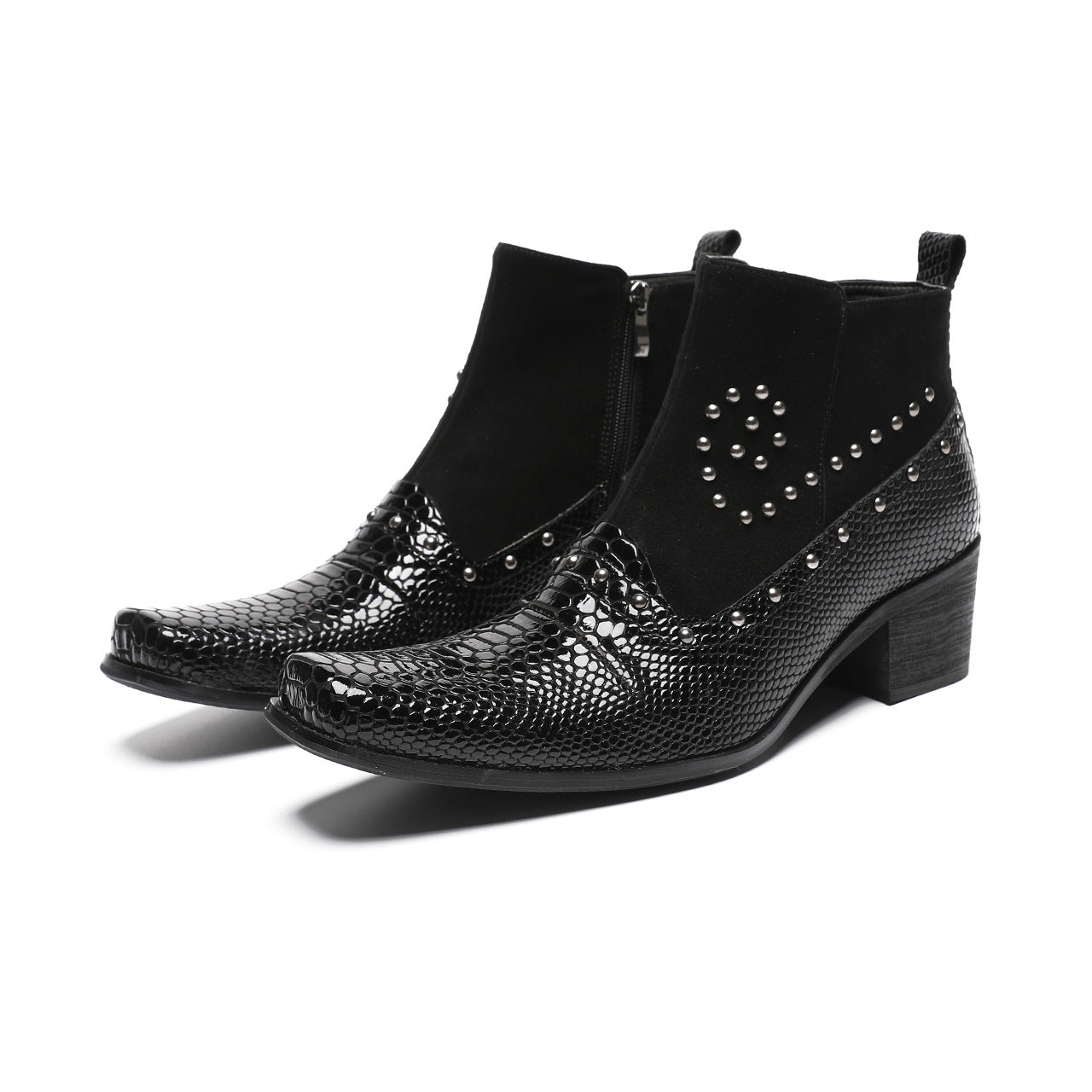 Retro cowhide foreign trade low boots dark metal brand punk boots men and women the same muffin thick-soled Martin boots tide
