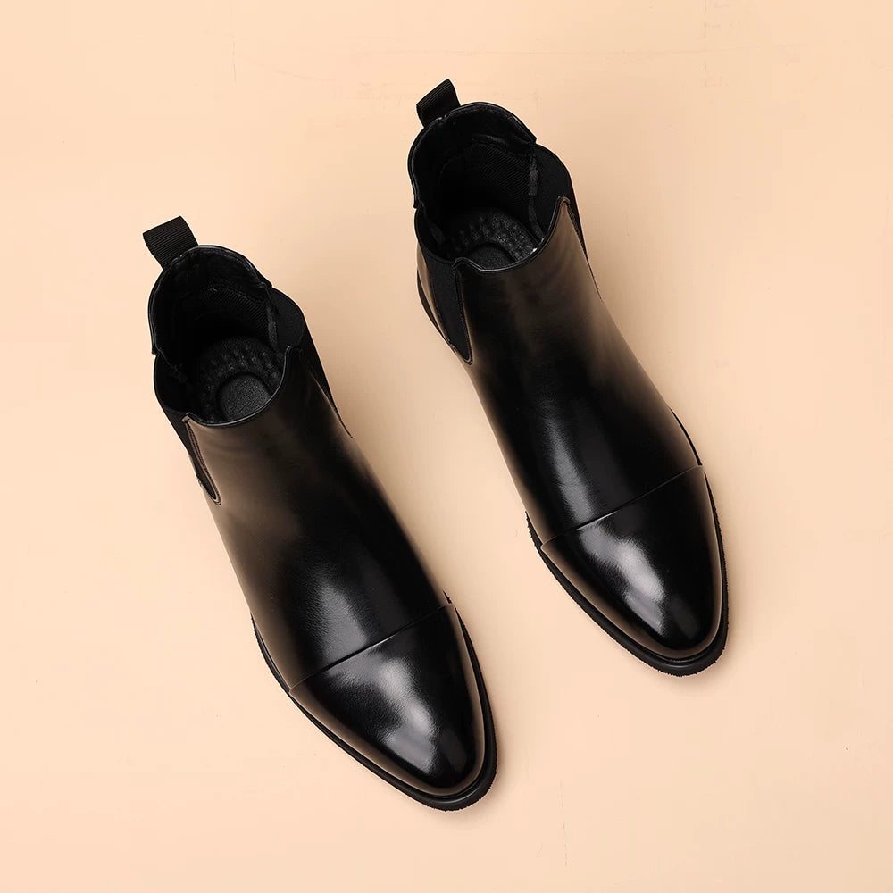 Men's Martin Boots, Height Increasing, Pointed Toe