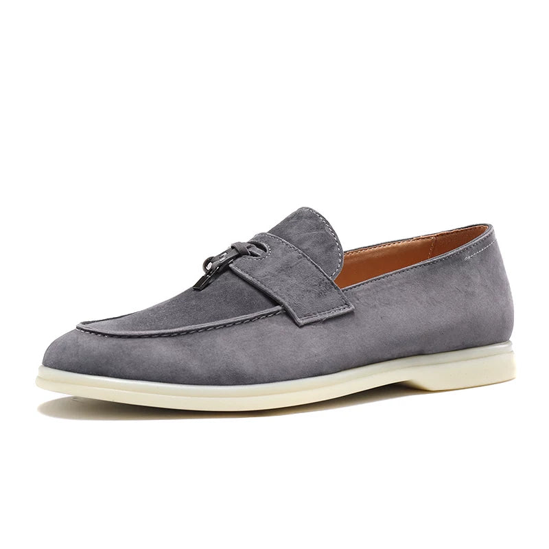 Men's Genuine Leather Loafers, Breathable, Slip-On