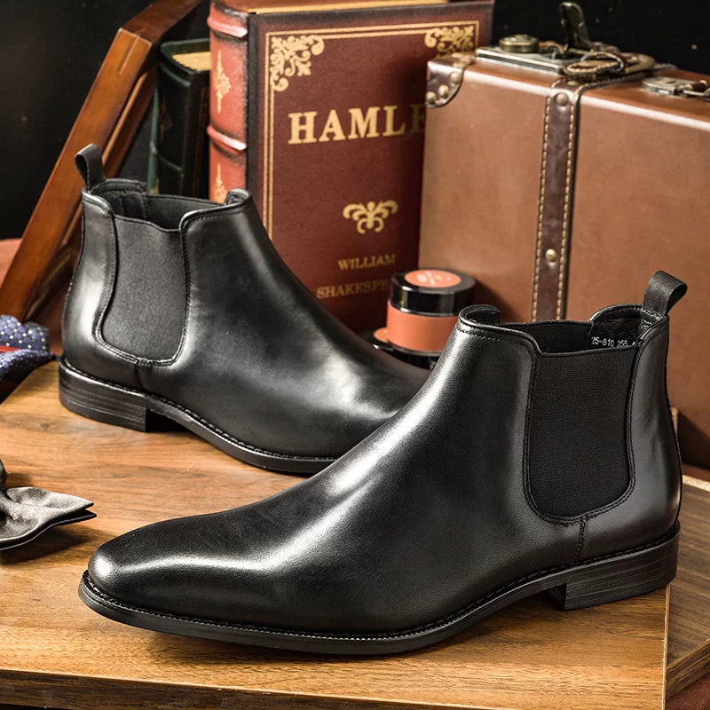 Men's Genuine Leather Martin Boots, British Style