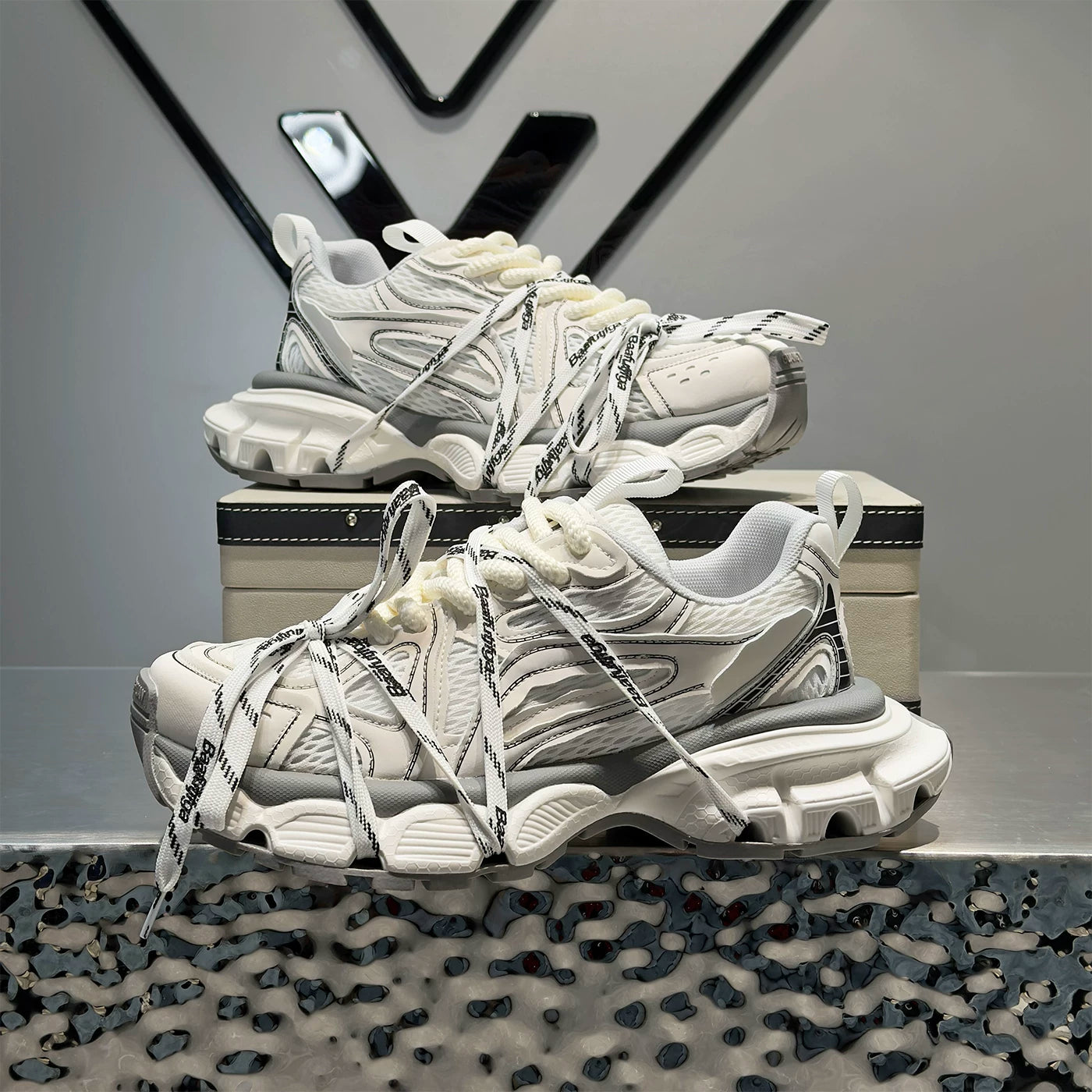Men's Platform Breathable Trendy Chunky Dad Sneakers 2026