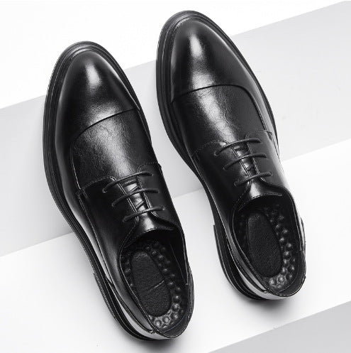 New men's pointed-toe leather shoes - korean style, trendy formal & business casual, plus size, brit
