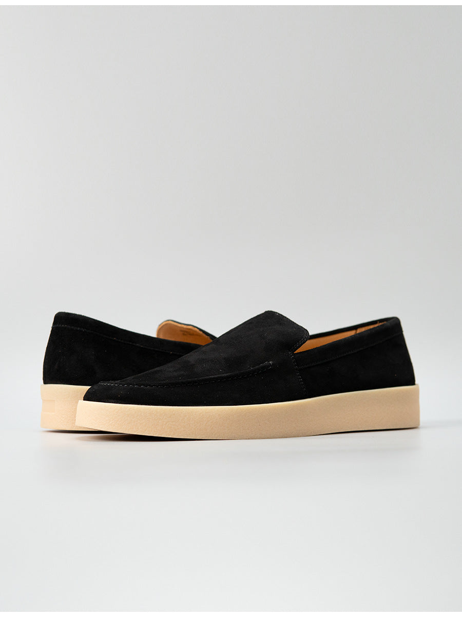 6509a-1 premium velvet loafers - cashmere slip-ons for men - handmade trendy shoes - business casual versatile leather shoes