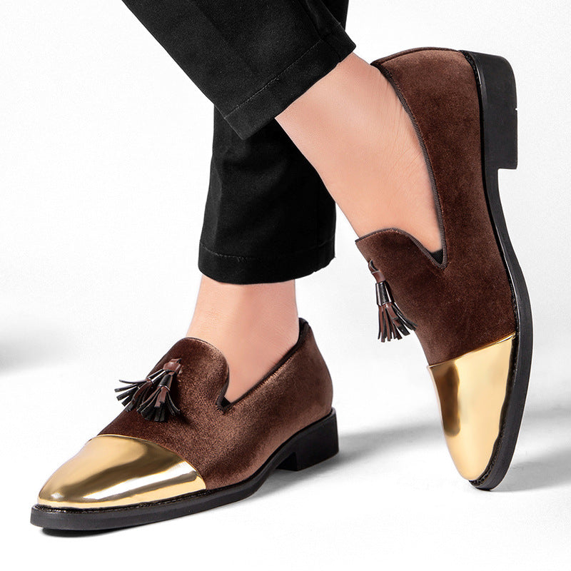 Men's Black Leather Formal Shoes, Pointed Toe, Business, Style 4679