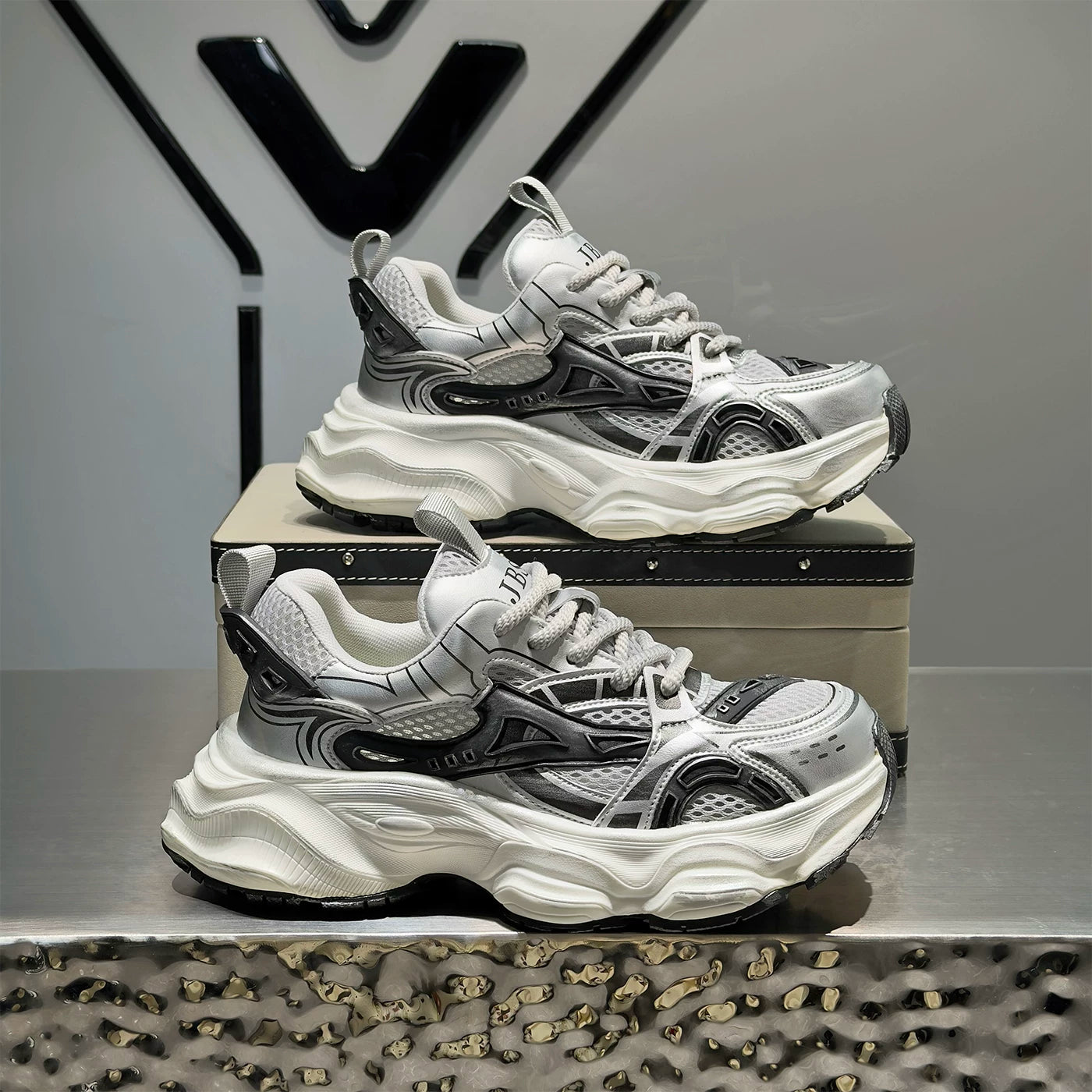 Men's Platform Breathable Mesh Trendy Chunky Dad Sneakers Summer New
