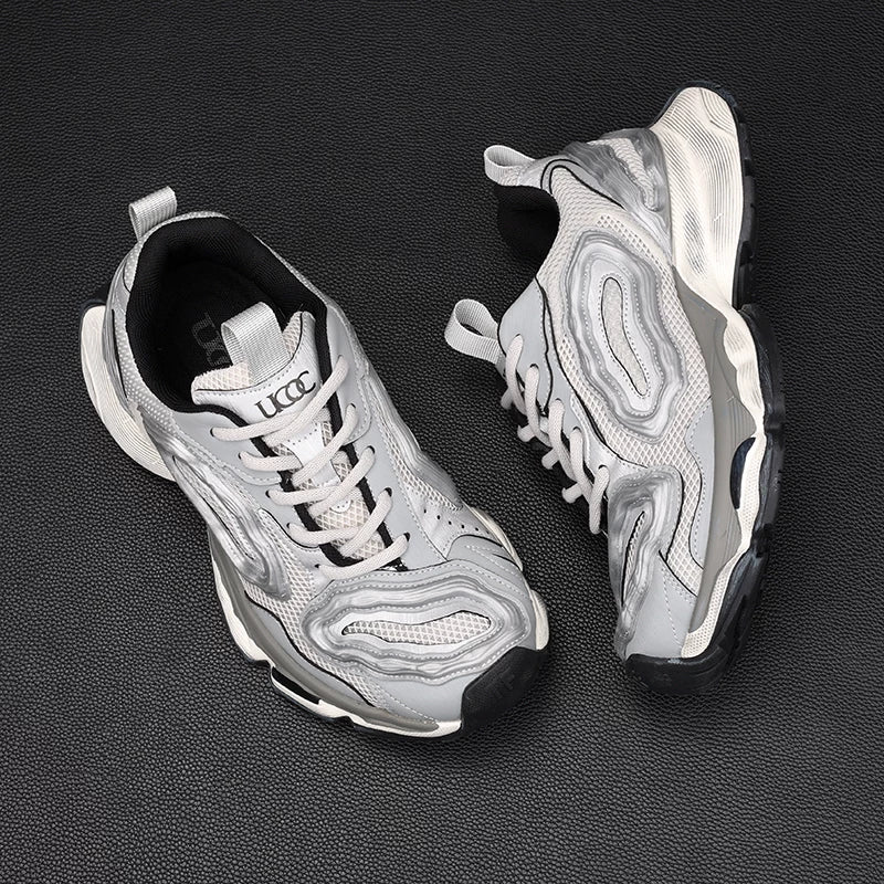 Men's Chunky Sneakers, Height Increasing, Thick Sole