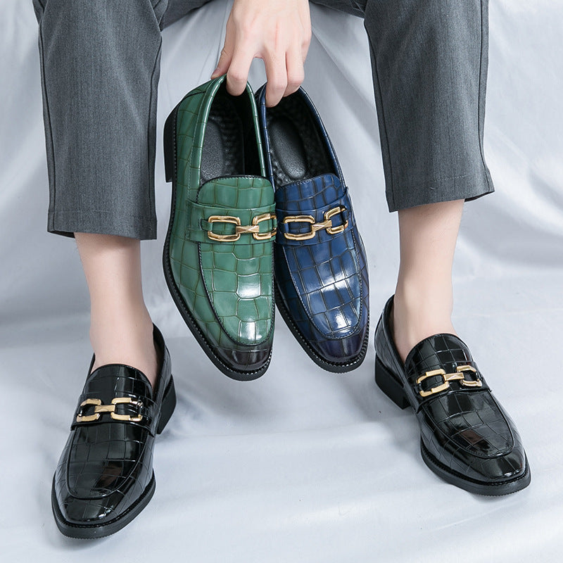 2026 spring cross-border plus size british style men's shoes korean style men's wedding shoes busine