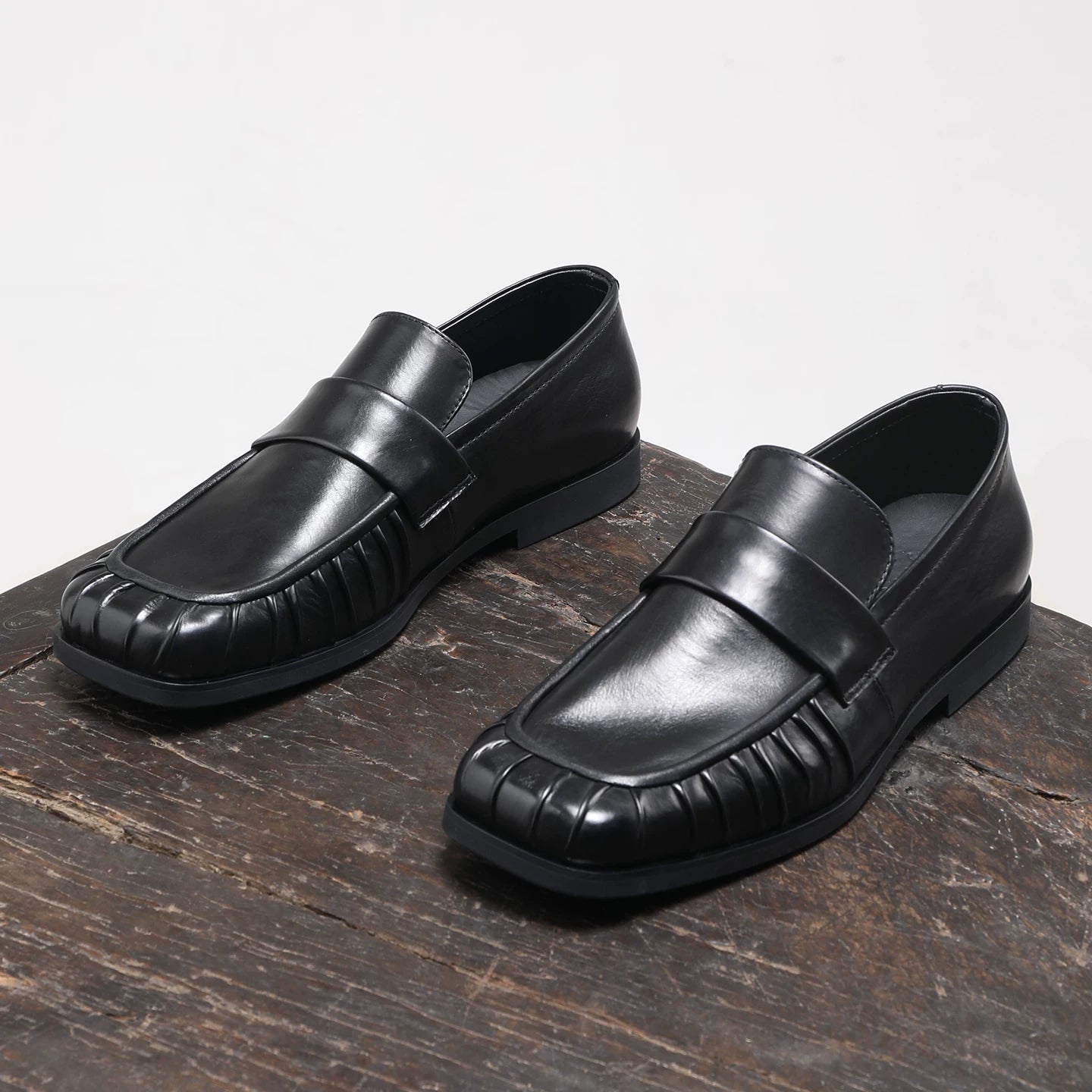 Men's Genuine Leather Loafers, Breathable, Slip-On