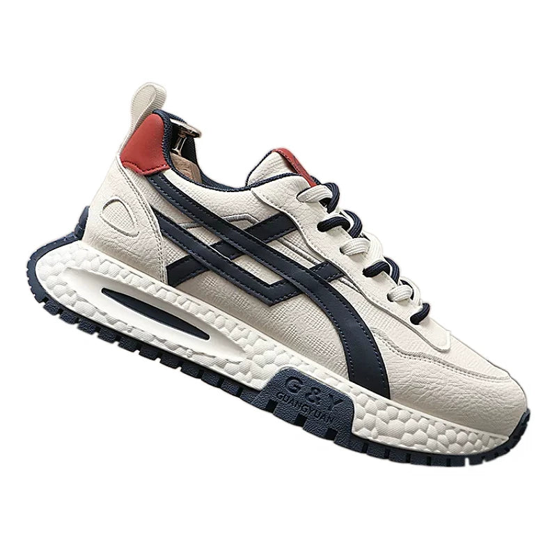 Men's Low-Top Korean Style Color-Block Athletic Casual Trendy Retro Sneakers