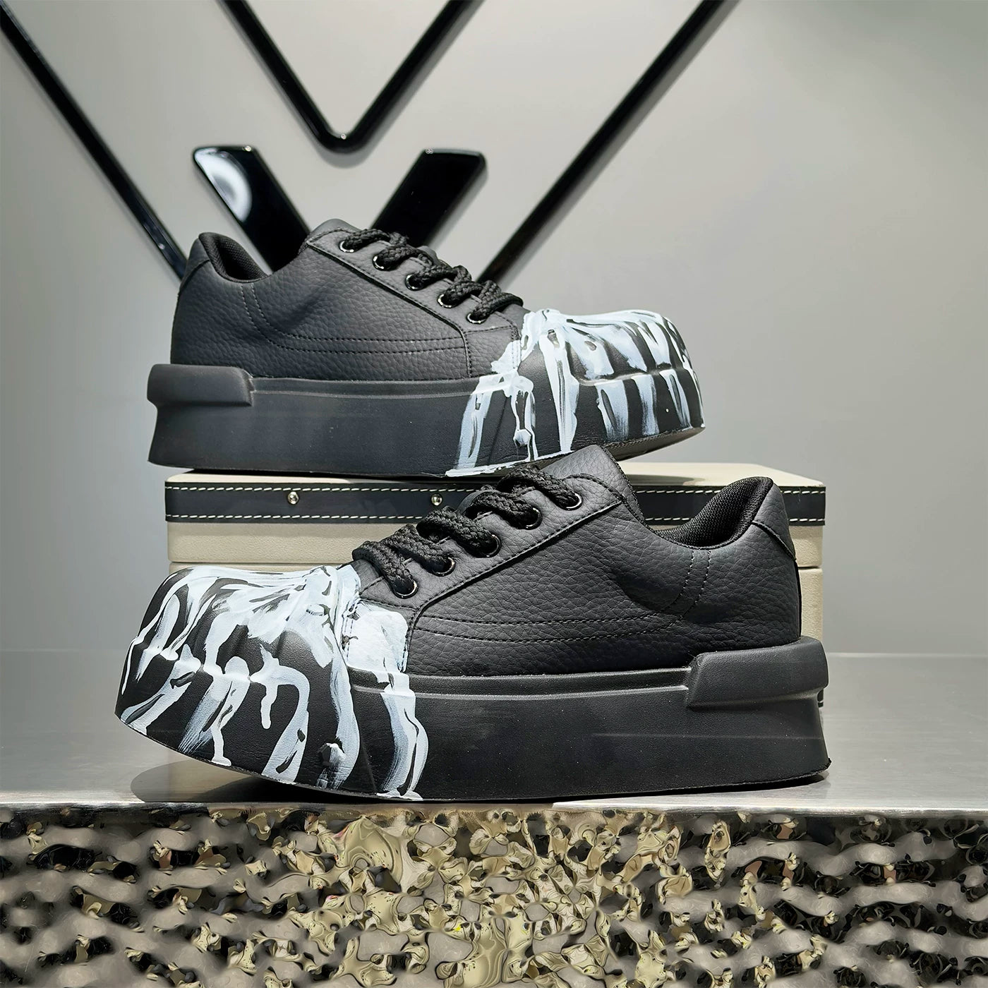 Men's Height-Increasing Platform Shell-Toe Skate Shoes 2026 Summer New