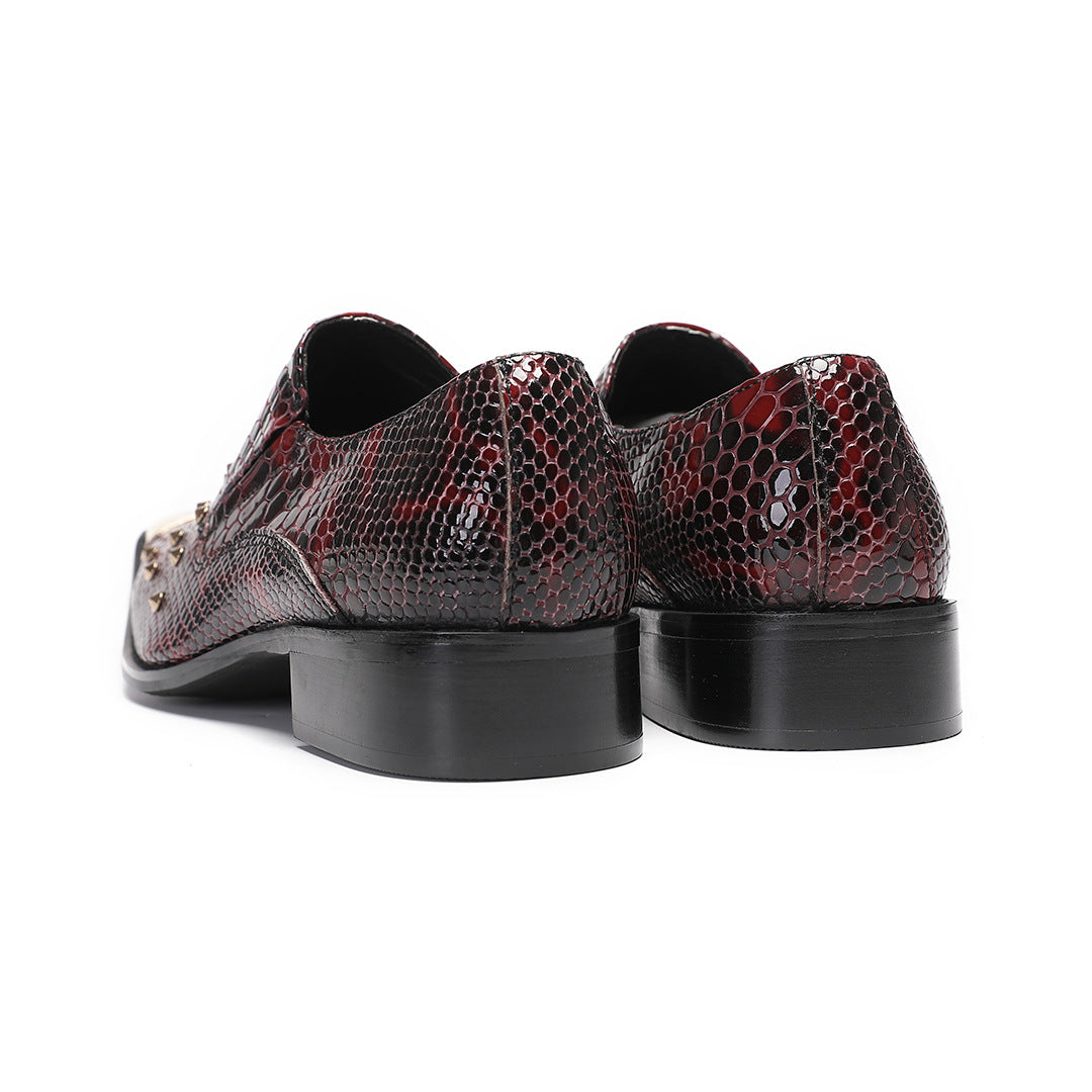 Men's Leather Shoes – Rhinestone Detail