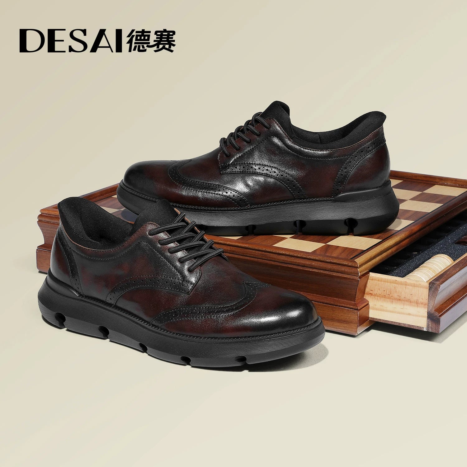 Men's Genuine Leather Leather Shoes, Soft Sole, Business