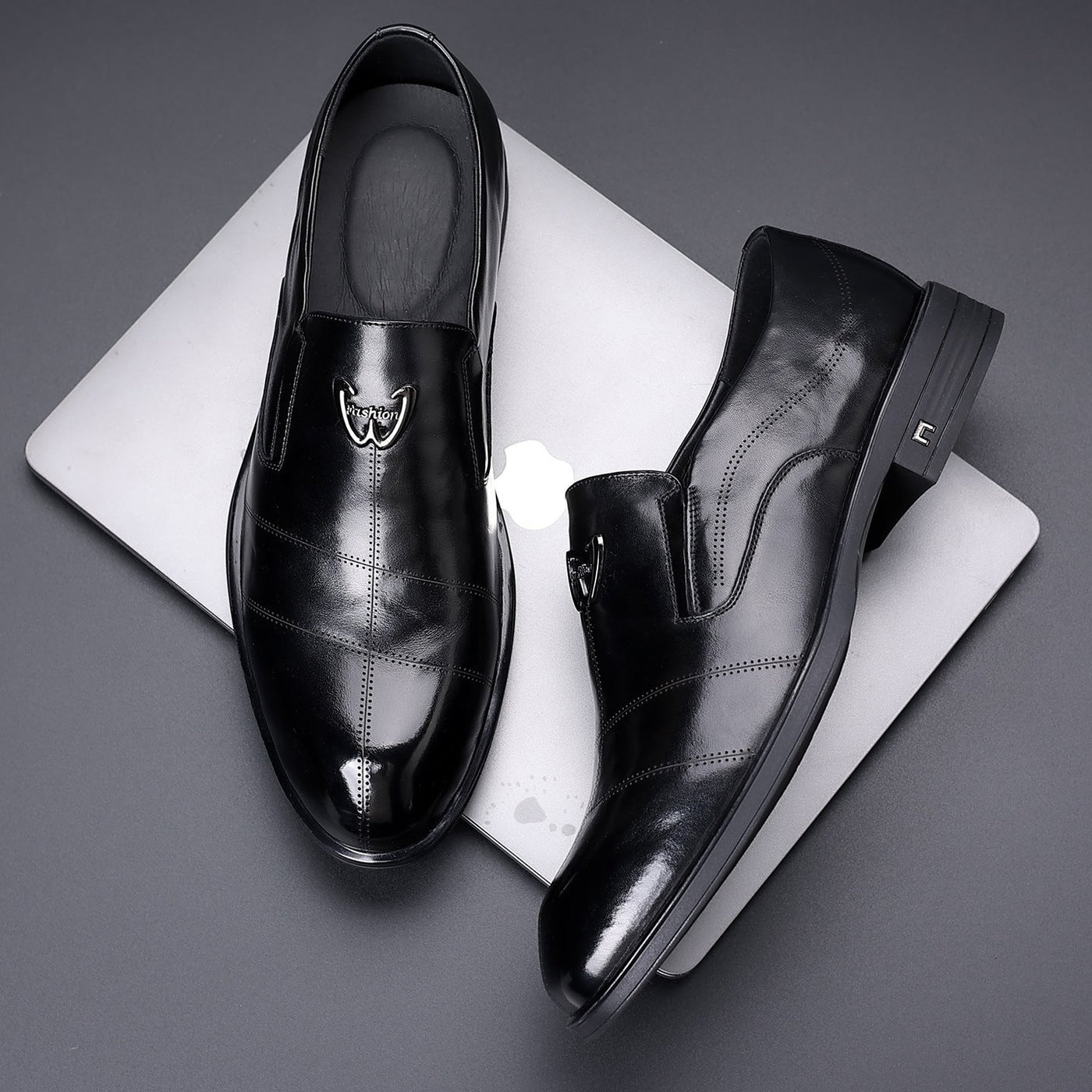 Men's leather dress shoes - spring 2026 new collection - british style business casual loafers 1