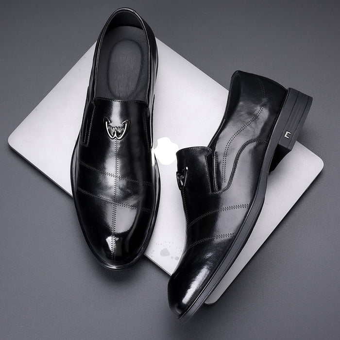 Men's leather dress shoes - spring 2026 new collection - british style business casual loafers