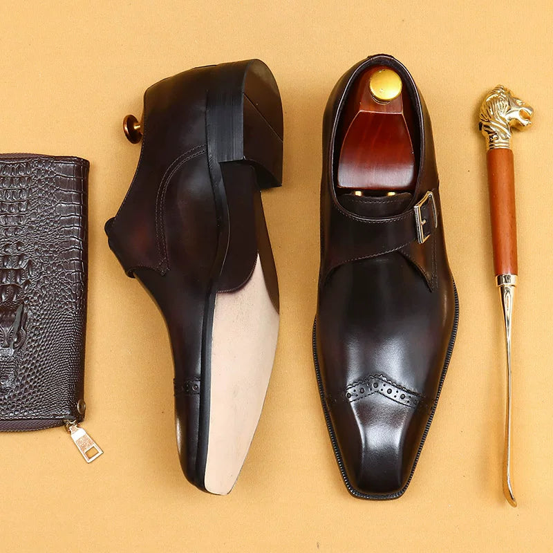 Men's Genuine Leather Leather Shoes, British Style, Business
