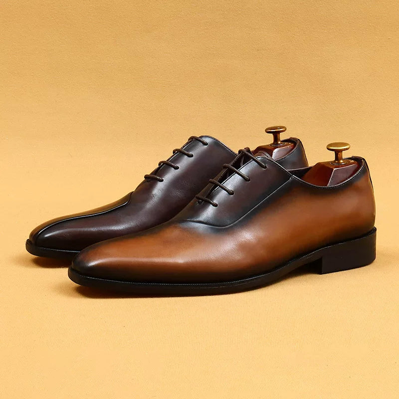 Men's Genuine Leather Oxford Shoes, British Style, Business