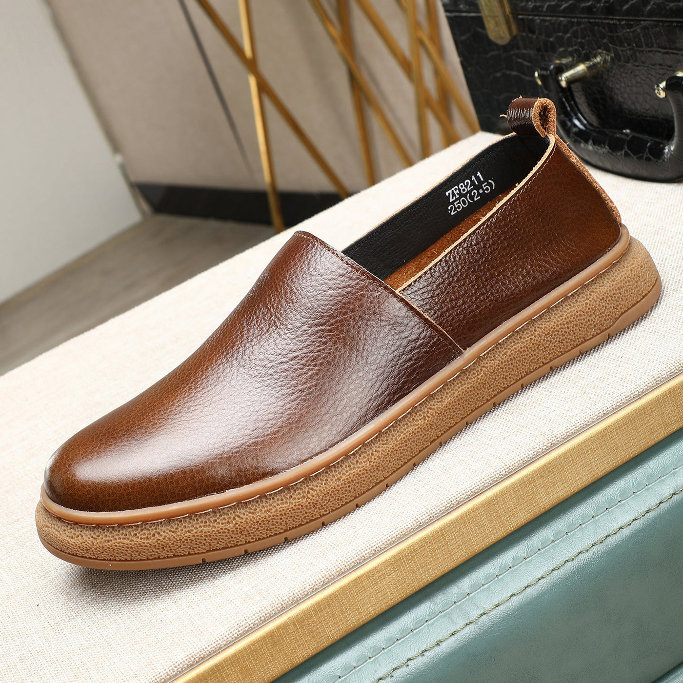 Very comfortable single-layer soft waxed cowhide loafers 2026 summer new arrival slip-on breathable 5