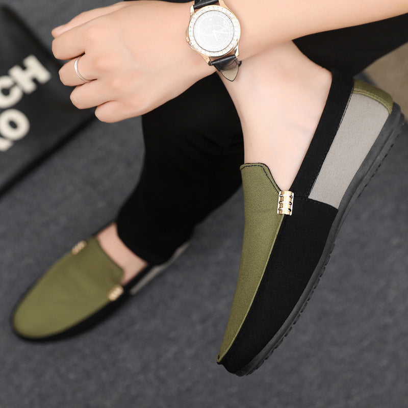 Spring/summer casual sneakers, trendy loafers, men's slip-ons, moccasins, one-step shoes, men's foot
