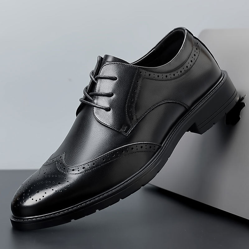 Men's leather dress shoes - premium spring collection: business formal, british style, wedding shoes