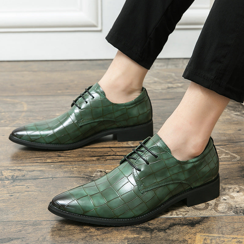 Men's Pointed Leather Shoes - Sizes 38-48, Business Dress 1