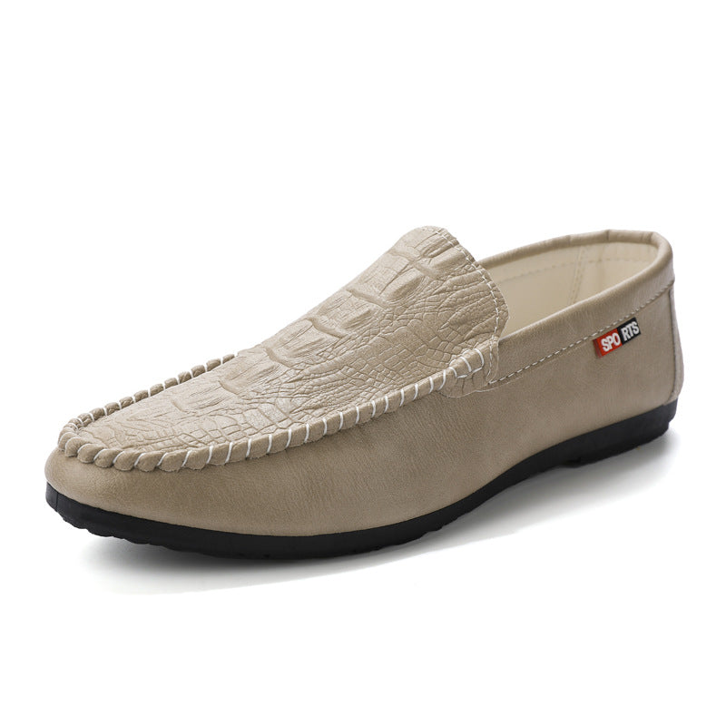 K-style summer 2024 new arrival slip-on casualtrendy crocodile pattern beanie shoes for men easiest 4