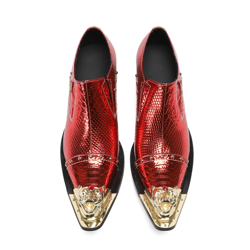 2024 new heightening leather shoes men's formal wear business cowhide high heels wedding groom shoes casual men's shoes large size shoes