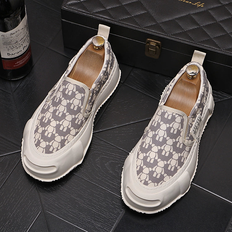 Loafers, men's fashion slip-ons, slip-ons, casual shoes, thick-sole, heightened, breathable, summer men's shoes, men's single shoes