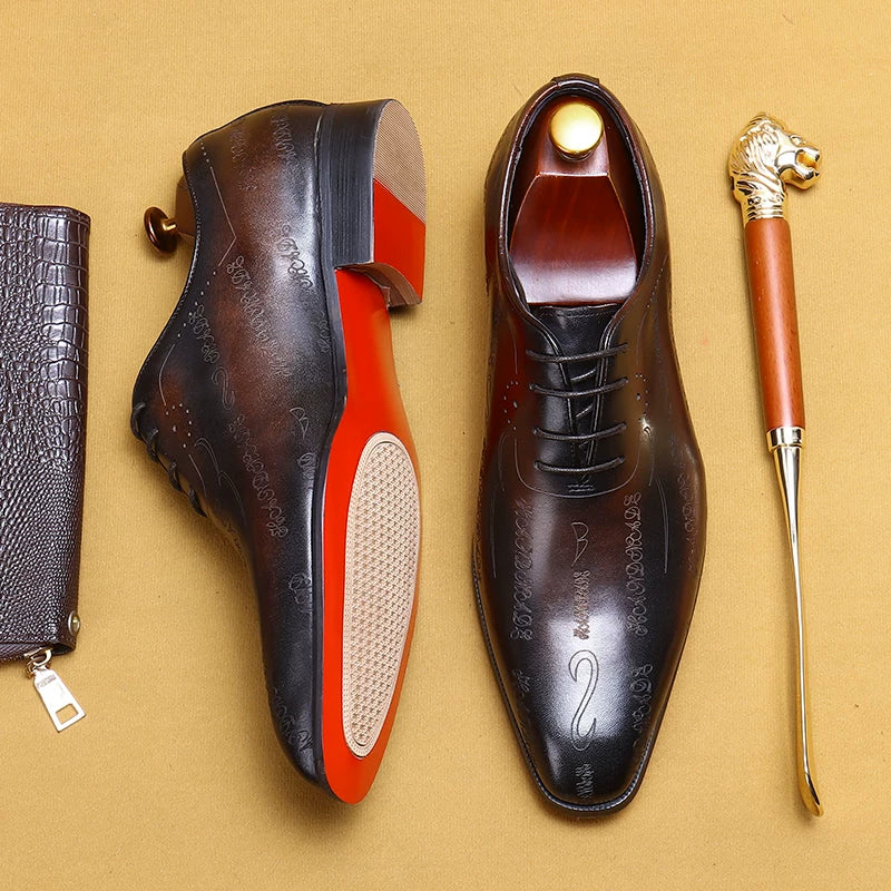 Men's Genuine Leather Leather Shoes, British Style, Business