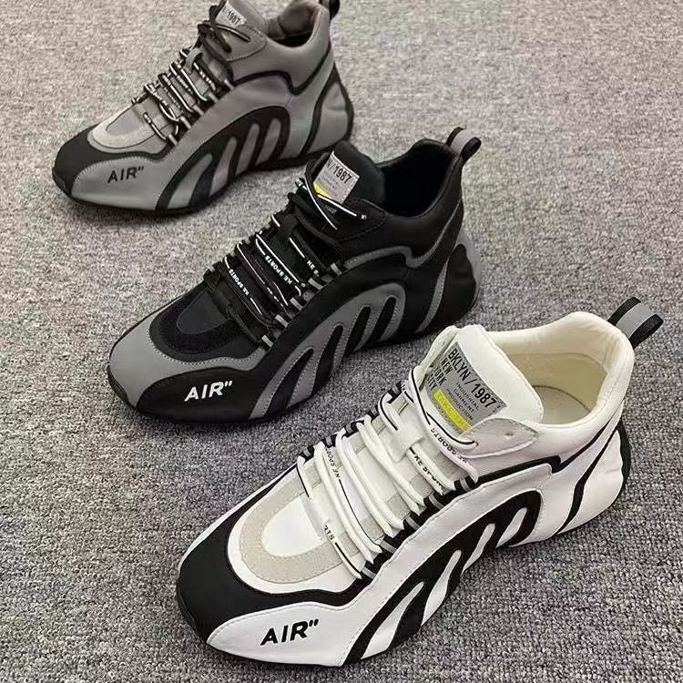 Men's shoes 2026 cross-border high-top sneakers, men's fashion casual shoes, versatile breathable comfortable men's dad shoes