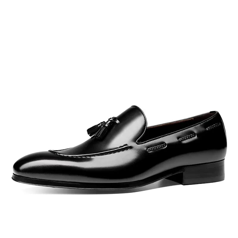 Men's Genuine Leather Loafers, Handmade, Pointed Toe