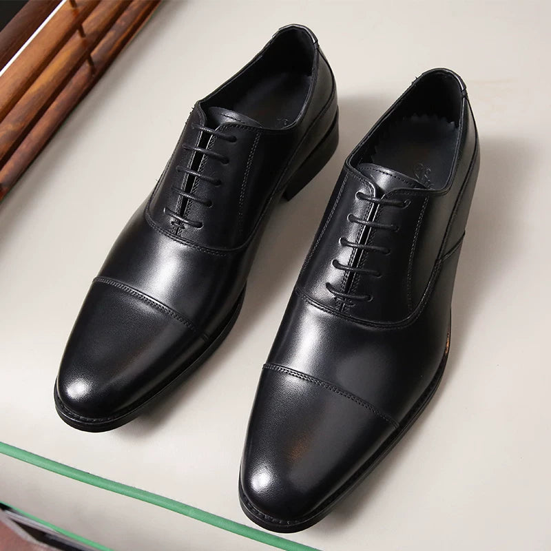 Men's Genuine Leather Oxford Shoes, British Style, Business