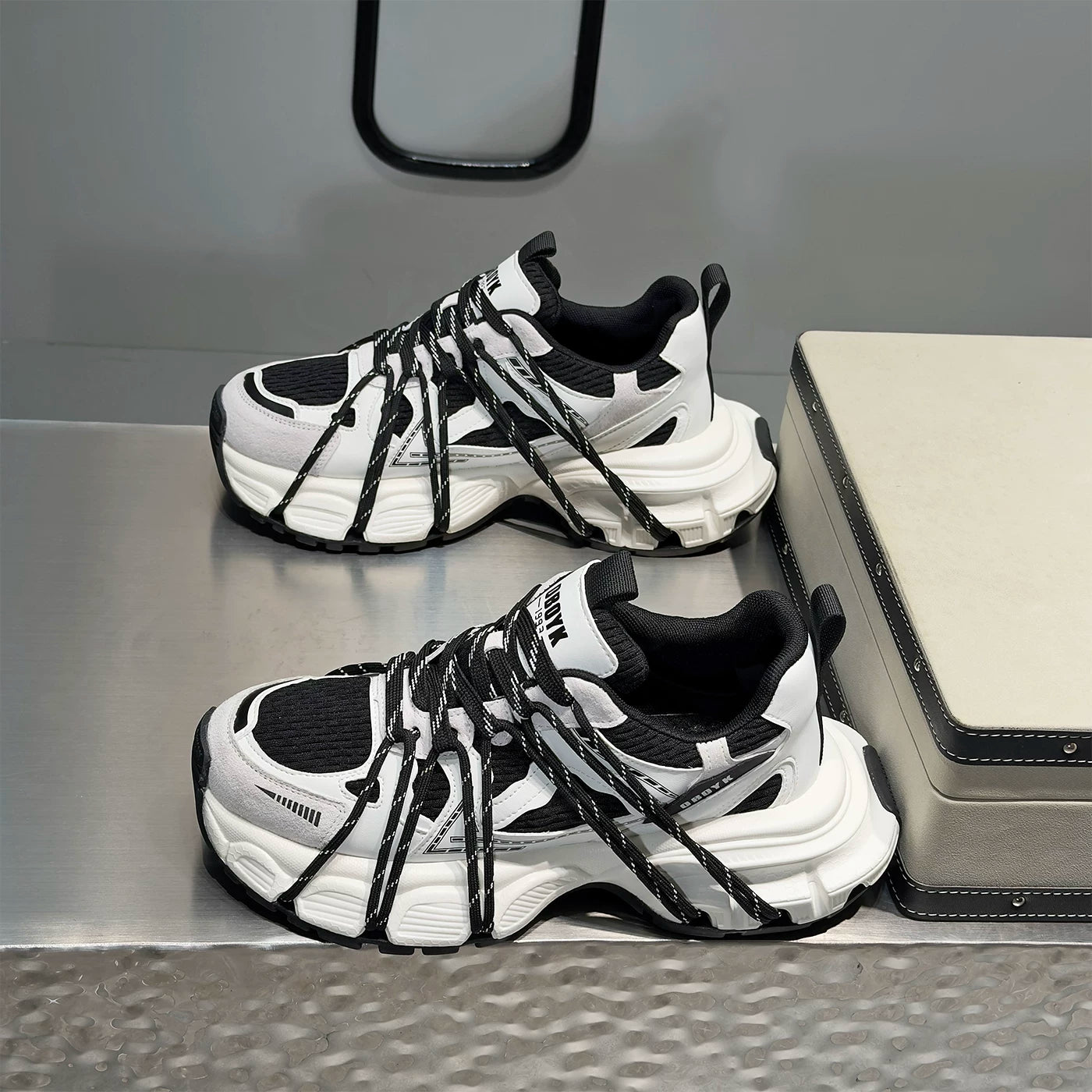 Men's Height-Increasing Platform Breathable Chunky Dad Sneakers Summer