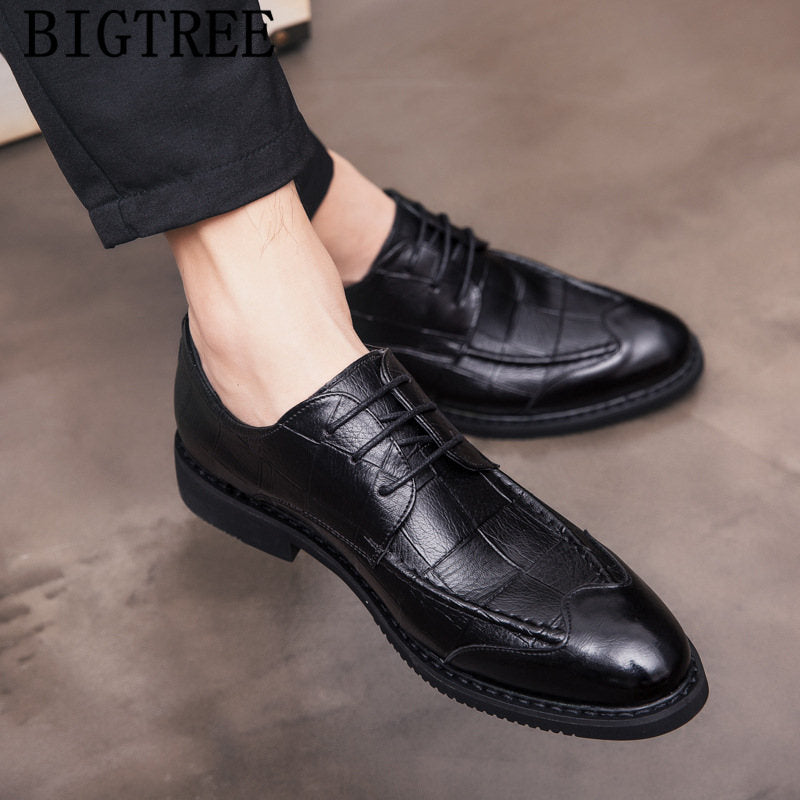 Oxford Shoes Men Formal Vintage Shoes Men Classic Wedding Dress Mens Office Shoes Leather Luxury Italian Brand Sapato Masculino