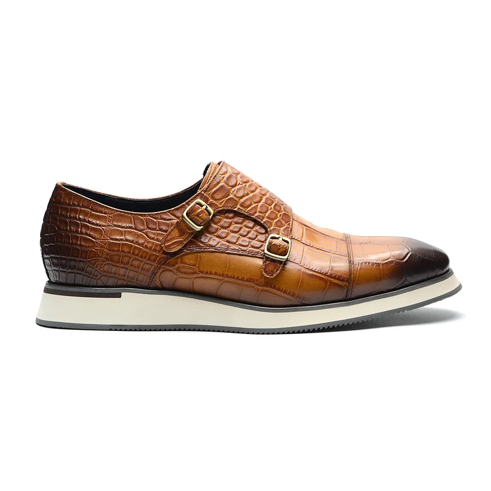 Strap Shoe Kore Double Buckle Embossed Skywalk TNV - No. 12